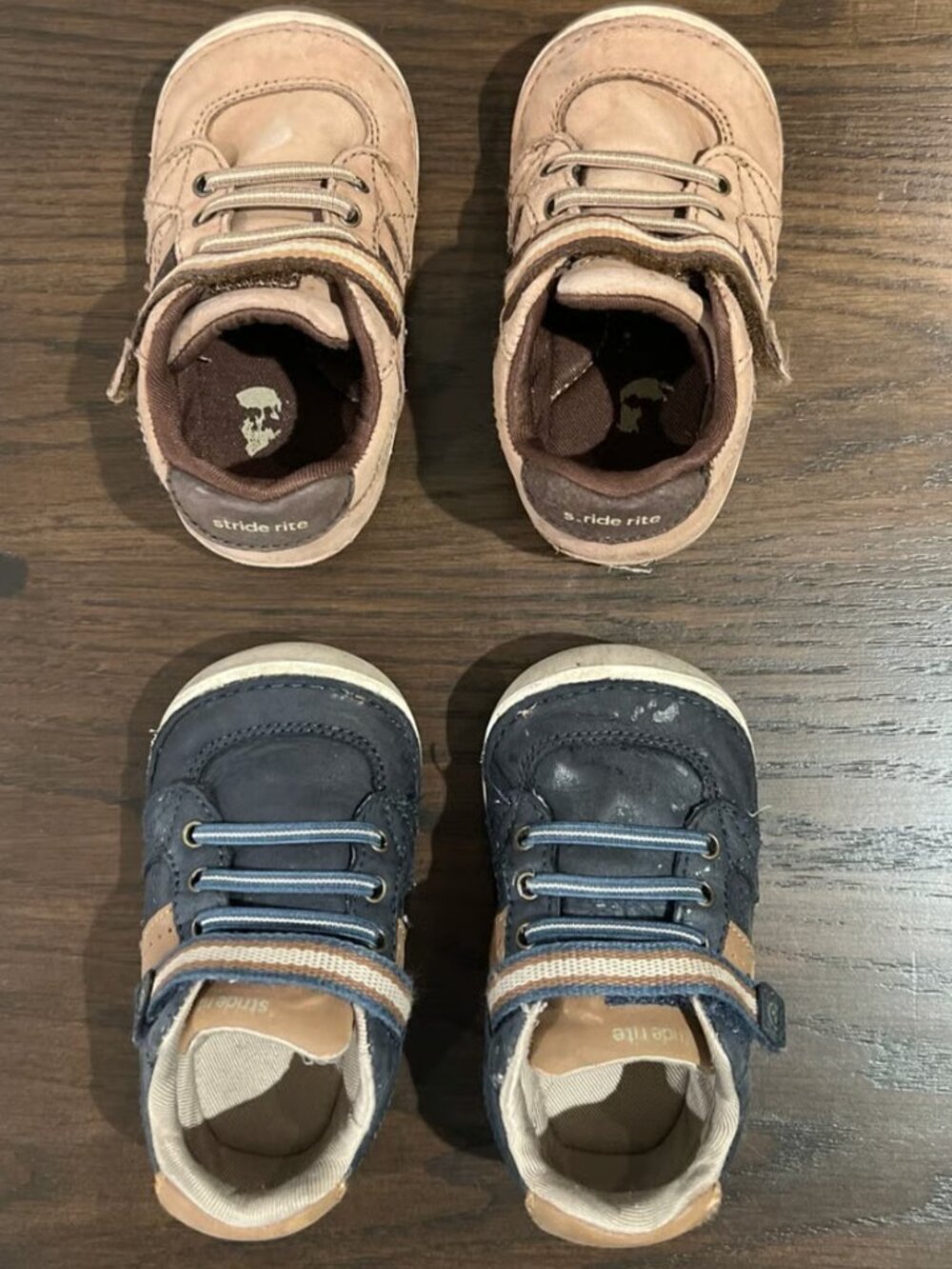 TWO PAIRS Stride Rite Soft Motion Baby/Toddler Boys Artie Sneaker, Size 5.5W